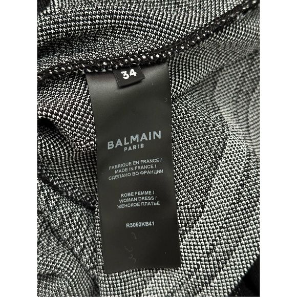 Balmain Pleated Knit Skater Minidress US 2 $2400 - Picture 11 of 12